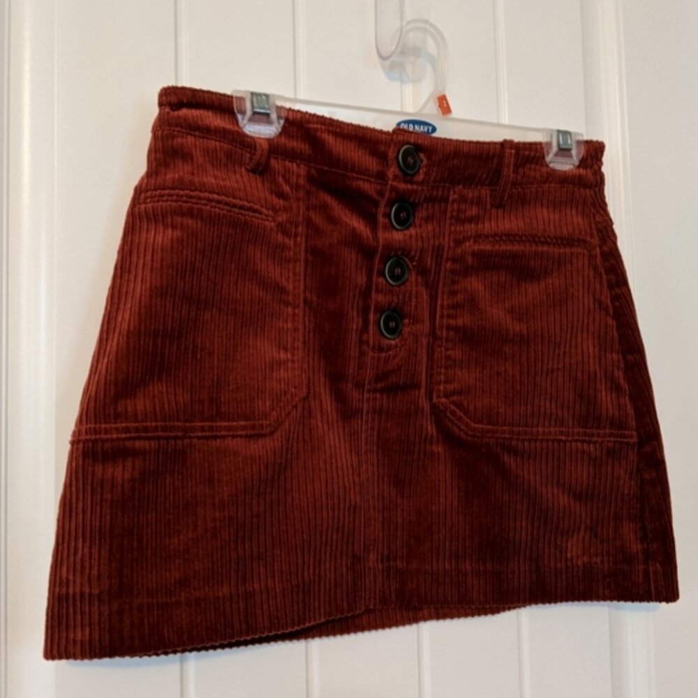 Zara Corduroy Burnt Orange Skirt